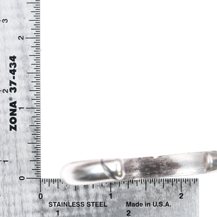 6" Vintage Navajo chiseled silver cuff bracelet - Estate Fresh Austin