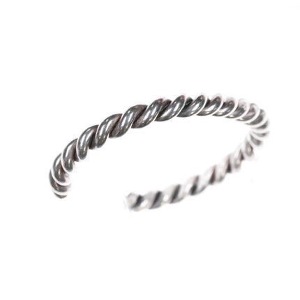 6" Vintage Navajo silver thick twisted wire cuff bracelet - Estate Fresh Austin