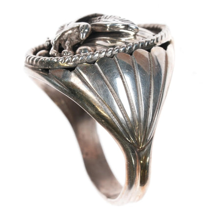 sz13 Silver Ray Navajo sterling silver eagle ring - Estate Fresh Austin