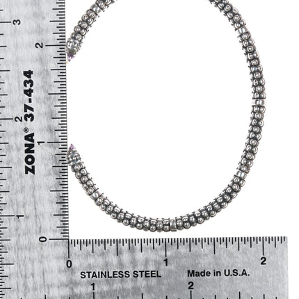 6.625" Lagos Caviar 6mm Amethyst cuff bracelet - Estate Fresh Austin