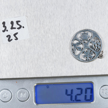 Retired James Avery Four seasons charm sterling silver - Estate Fresh Austin