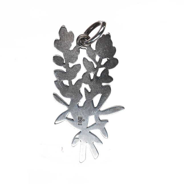 Retired James Avery bluebonnet pendant sterling silver - Estate Fresh Austin