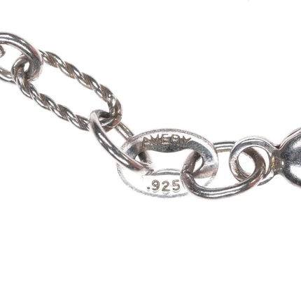 Retired James Avery Enamel Cruz De La Flor Cross pendant 30" necklace sterling - Estate Fresh Austin