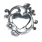 Retired James Avery Heart with flowers pin sterling silver - Estate Fresh Austin