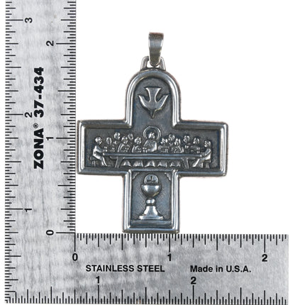 Retired James Avery Last supper descending dove cross pendant sterling silver - Estate Fresh Austin