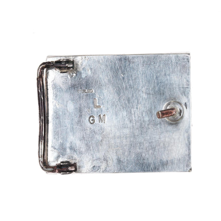 Vintage southwestern Sterling silver agate belt buckle - Estate Fresh Austin