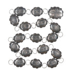c1940's Navajo Fred Harvey sterling silver link concho belt hand stamped - Estate Fresh Austin