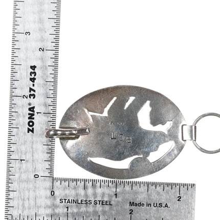 Floyd Becenti Navajo sterling silver hand engraved animals link concho belt - Estate Fresh Austin