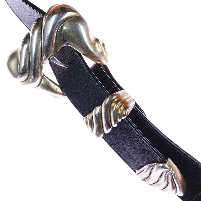 1.5" Huge 1992 Kokopelli Designs Sterling silver Ranger belt buckle set - Estate Fresh Austin