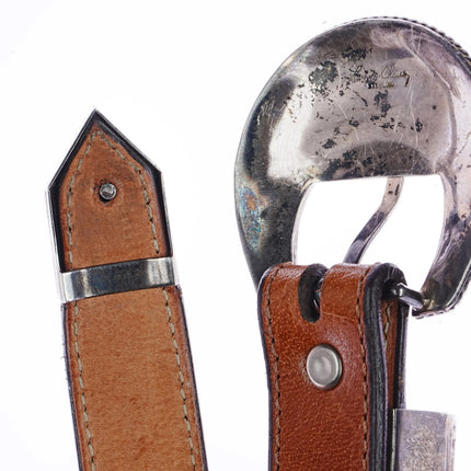 Larry Martinez Chavez Navajo Sterling Sugilite, spiny oyster ranger belt buckle - Estate Fresh Austin