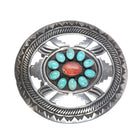 Vintage Sterling silver Navajo turquoise and spiny oyster 1.5