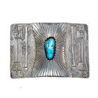 Navajo sterling silver Yei's with turquoise belt buckle - Estate Fresh Austin