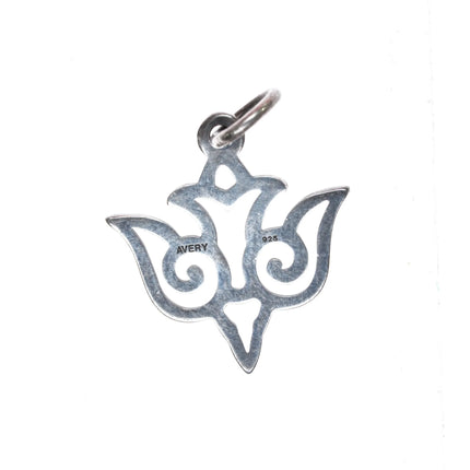 Retired James Avery Descending Dover Open Scroll charm sterling silver - Estate Fresh Austin