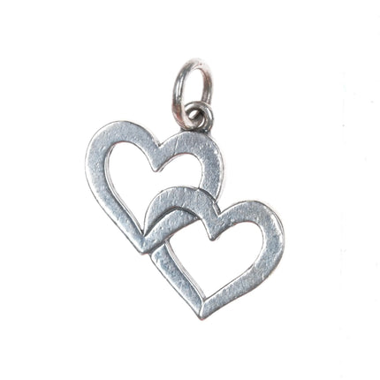 James Avery double hearts charm sterling silver - Estate Fresh Austin