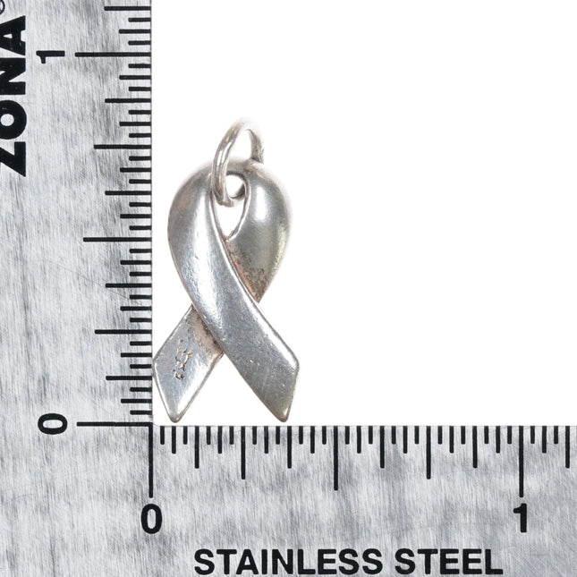 James Avery Breast Cancer Awareness ribbon charm sterling silver - Estate Fresh Austin