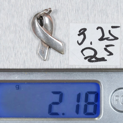 James Avery Breast Cancer Awareness ribbon charm sterling silver - Estate Fresh Austin