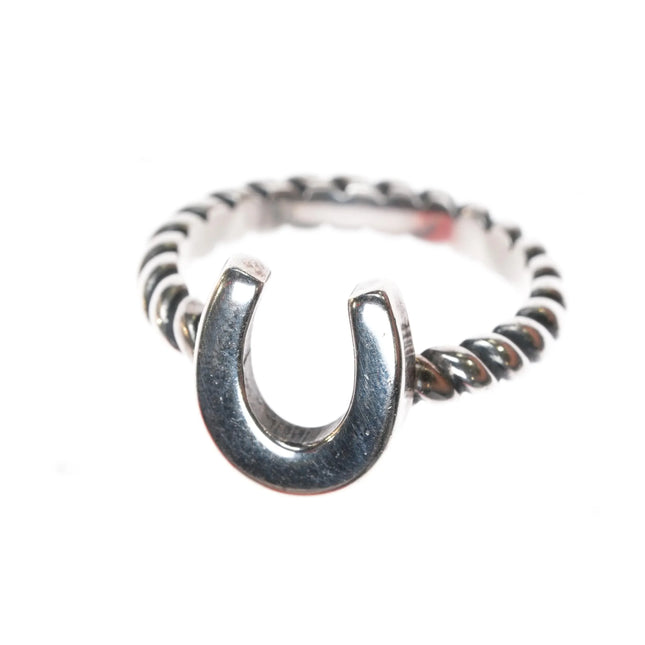 sz5 Retired James Avery horseshoe ring sterling silver - Estate Fresh Austin