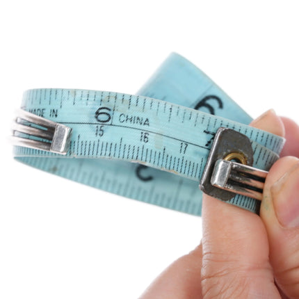 7" 30's-40's Navajo sterling silver Royston Turquoise 3 stone cuff bracelet - Estate Fresh Austin