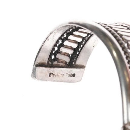 6.25" Vintage Tahe Navajo sterling eagle dancer cuff bracelet - Estate Fresh Austin