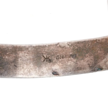 6.5" Kahe Navajo sterling overlay copper alloy storyteller cuff bracelet - Estate Fresh Austin