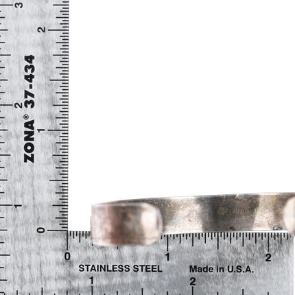 6.5" Kahe Navajo sterling overlay copper alloy storyteller cuff bracelet - Estate Fresh Austin