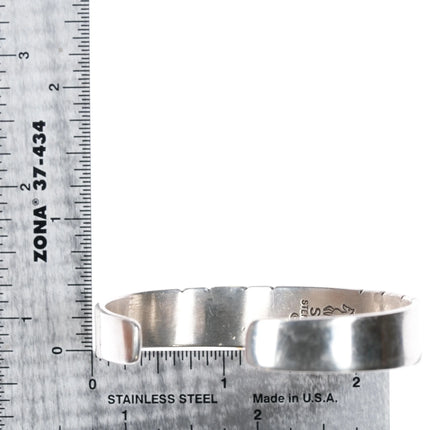 6.12" Blue Gem Turquoise Steve Yellowhorse Navajo sterling silver cuff bracelet - Estate Fresh Austin