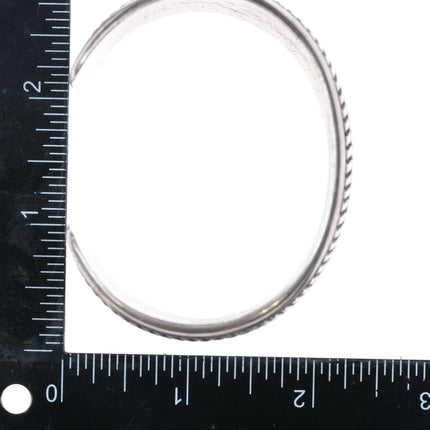 7.25" Cippy Crazy Horse Cochiti Heavy sterling silver stamped cuff bracelet - Estate Fresh Austin