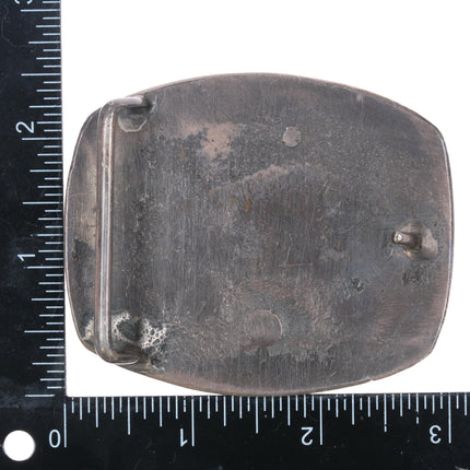 HEAVY southwestern sterling silver paw print belt buckle - Estate Fresh Austin