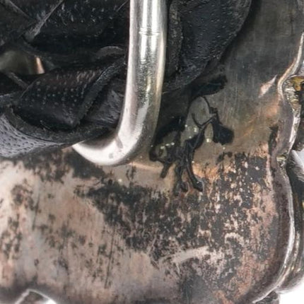 Vintage Native American sterling silver bolo tie with large turquoise stone - Estate Fresh Austin