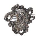 Antique Art Nouveau Sterling silver Unger Brothers woman pin flowing hair - Estate Fresh Austin
