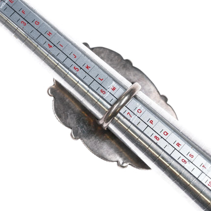 sz6.5 Huge vintage Navajo Royston turquoise sterling silver cluster ring - Estate Fresh Austin