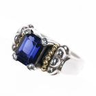 sz7.5 Lagos Caviar 18k gold/Sterling Iolite ring - Estate Fresh Austin