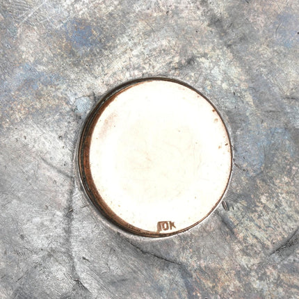 c1960 10k gold/hand engraved sterling silver Karl Klein Elks Shoot belt buckle - Estate Fresh Austin