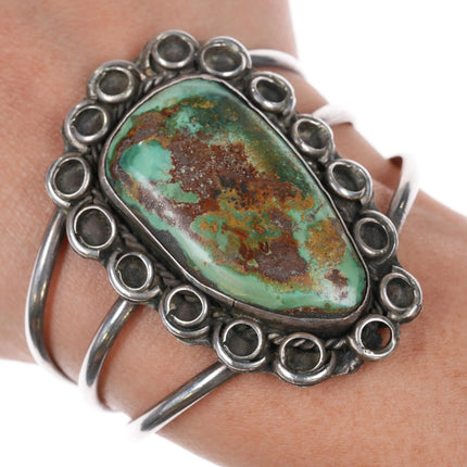 6.125" 60's-70's Navajo sterling silver Royston turquoise cuff bracelet - Estate Fresh Austin