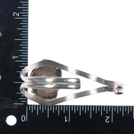 6.5" 1970's BB Navajo sterling silver and turquoise cuff bracelet - Estate Fresh Austin