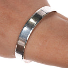 6.375 southwestern sterling hammered edge stacker cuff bracelet - Estate Fresh Austin