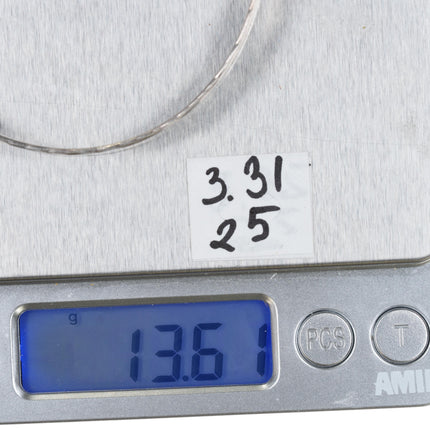 6.375 southwestern sterling hammered edge stacker cuff bracelet - Estate Fresh Austin