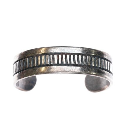 6.6" c1950 Navajo Arts & Crafts Guild silver cuff bracelet - Estate Fresh Austin