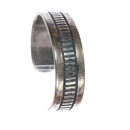 6.6" c1950 Navajo Arts & Crafts Guild silver cuff bracelet - Estate Fresh Austin