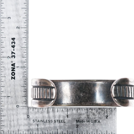 6.6" c1950 Navajo Arts & Crafts Guild silver cuff bracelet - Estate Fresh Austin