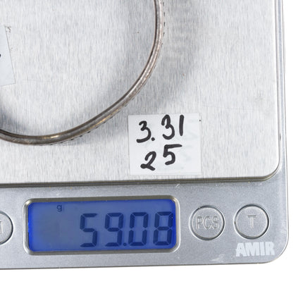 6.6" c1950 Navajo Arts & Crafts Guild silver cuff bracelet - Estate Fresh Austin