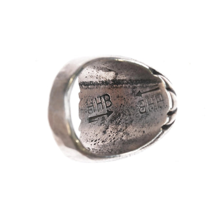 sz12 Harry H Begay Navajo vintage sterling ring w/turquoise - Estate Fresh Austin