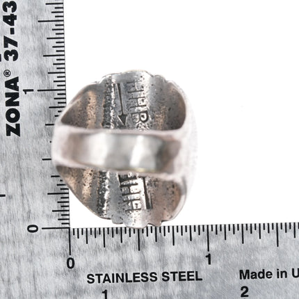 sz12 Harry H Begay Navajo vintage sterling ring w/turquoise - Estate Fresh Austin