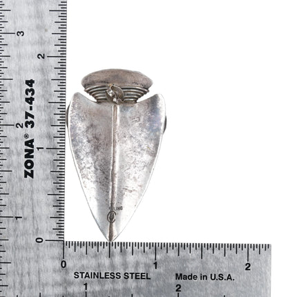 Vintage Southwestern sterling bull skull arrowhead earrings - Estate Fresh Austin