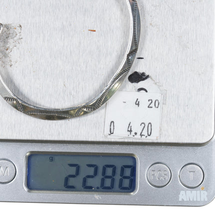 6.125" Vintage Navajo heavy stamped carinated sterling silver cuff bracelet - Estate Fresh Austin