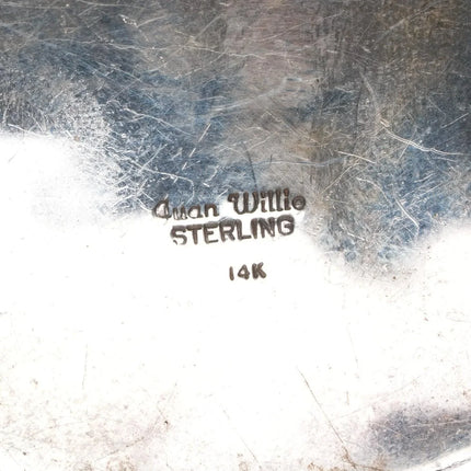 Juan Willie Navajo 14k/Sterling silver freeform pebble brutalist collar necklace - Estate Fresh Austin