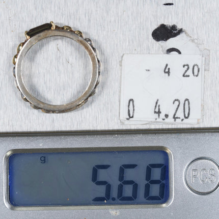 sz7 Lagos Caviar Sterling 18k gold Sterling smoky quartz ring - Estate Fresh Austin