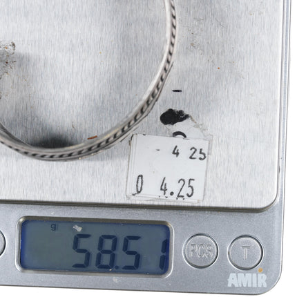 6.5" Vintage Navajo Sterling silver Heavily stamped overlay cuff bracelet - Estate Fresh Austin