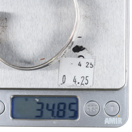 6.35" P Vintage Southwester sterling silver stamped wide cuff bracelet - Estate Fresh Austin