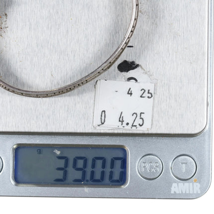 Ray Scott Navajo textured overlay modernist sterling silver cuff bracelet - Estate Fresh Austin